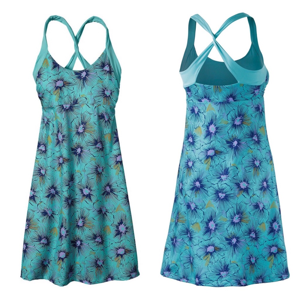 Patagonia Morning Glory Dress Turquoise